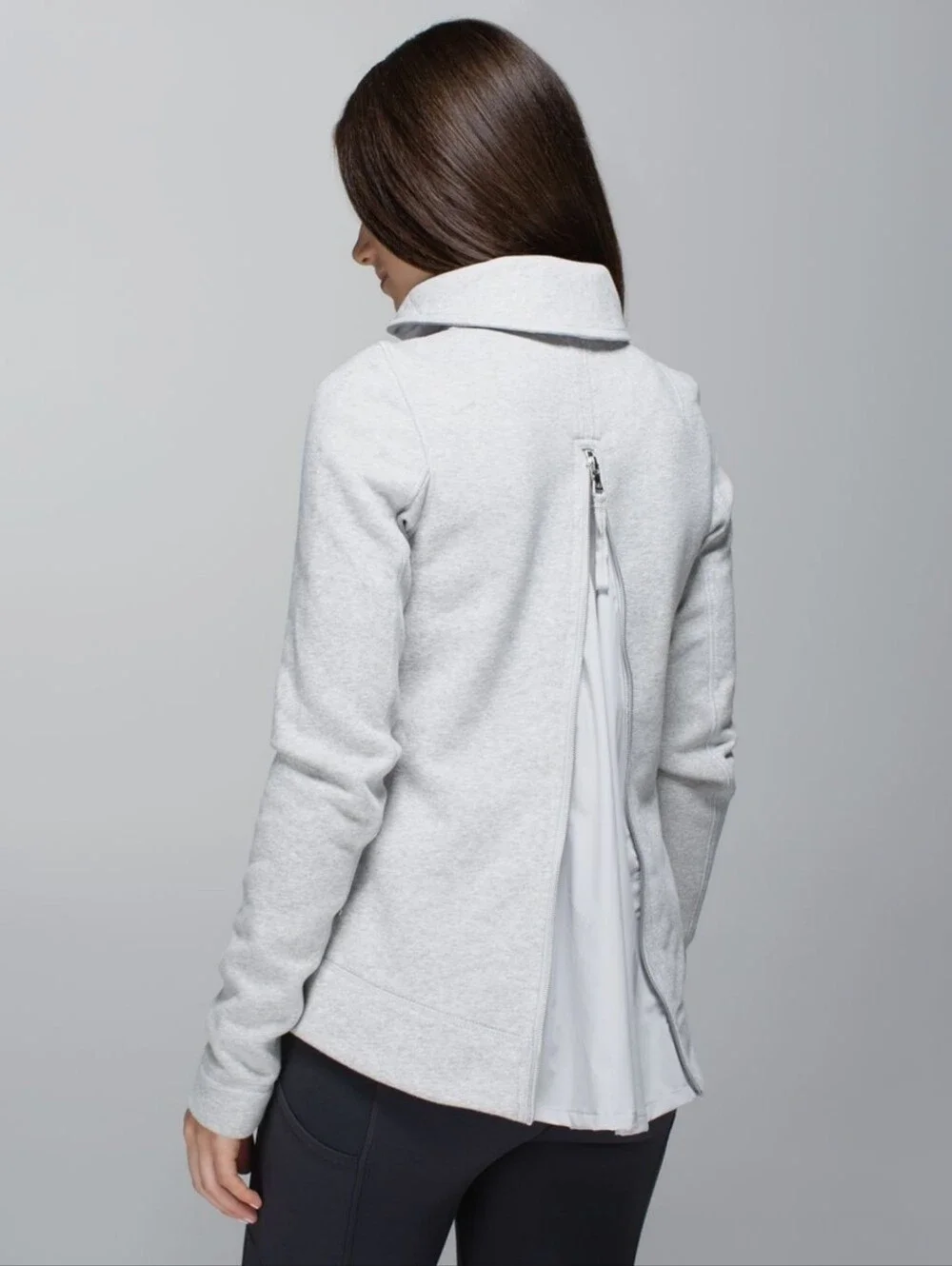 Lululemon En Route Full Zip Jacket In Heathered Grey Size 4